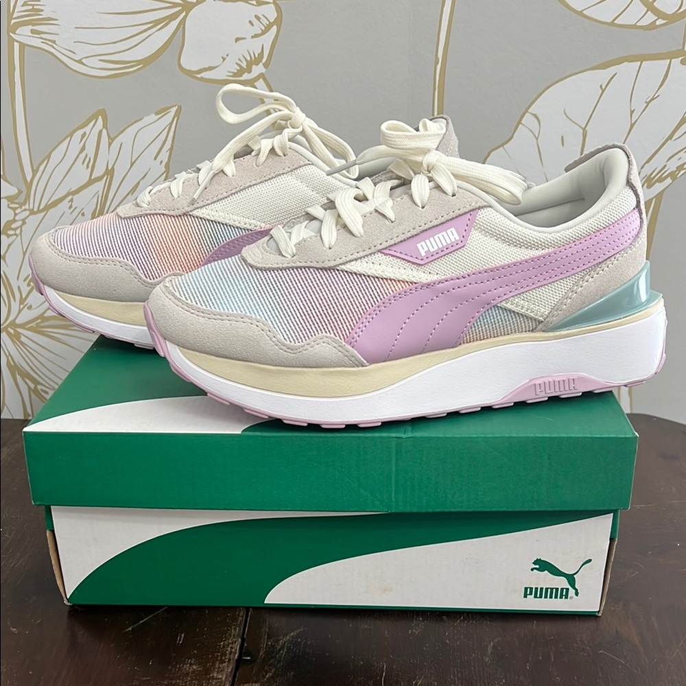 Puma Cruise Rider Summer Days Retro-Inspired platform sneakers, size 8.5